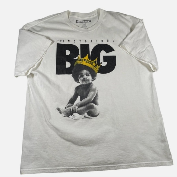 Y2K The Notorious Big T Shirt Sz L Brooklyn Mint Big Front Graphic Hip Hop Rap - Picture 1 of 3
